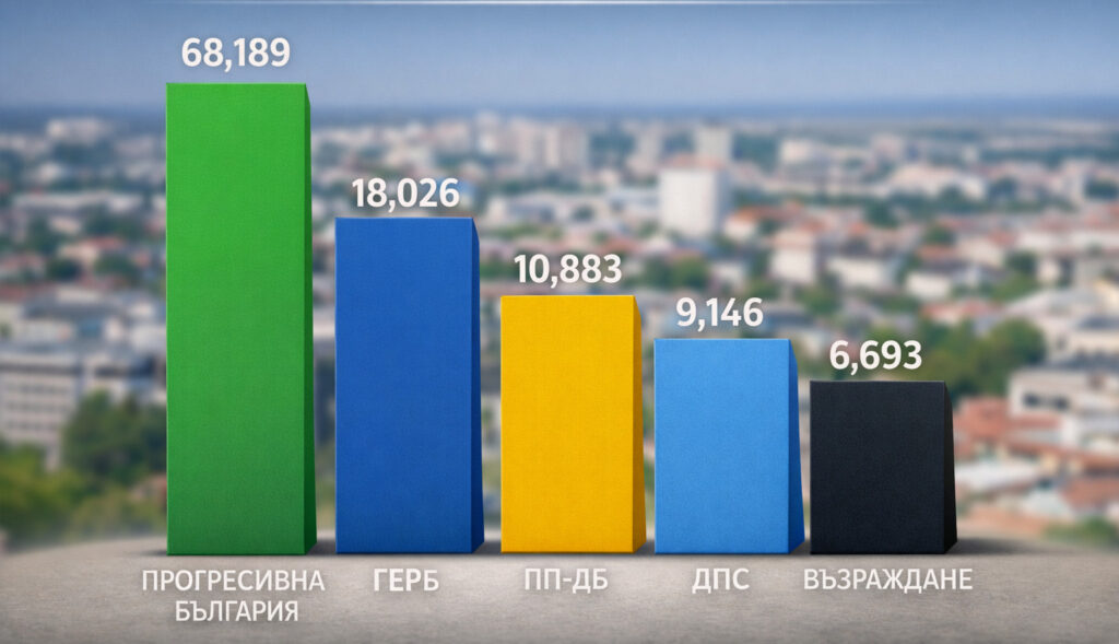 Стълбовидна диаграма с резултати от избори