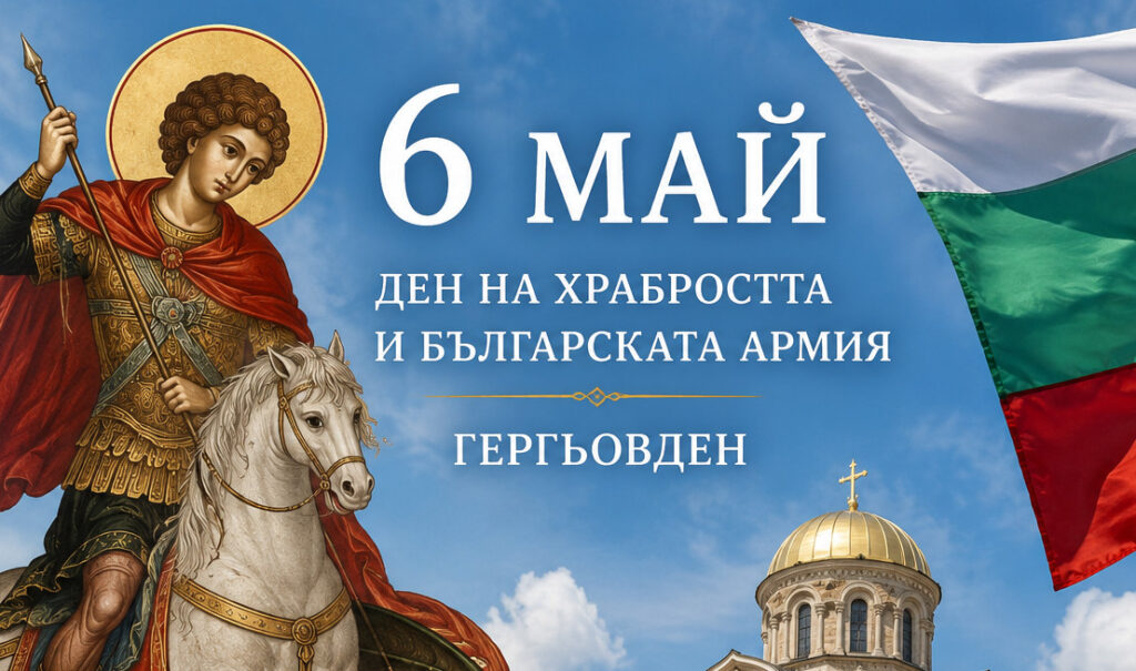 Илюстрация на Свети Георги на кон за Гергьовден