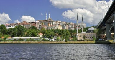 Изглед към залива Златния рог и европейската част на Истанбул